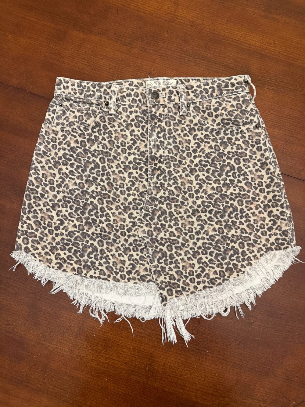 Free People Animal Print Skirt Size 28